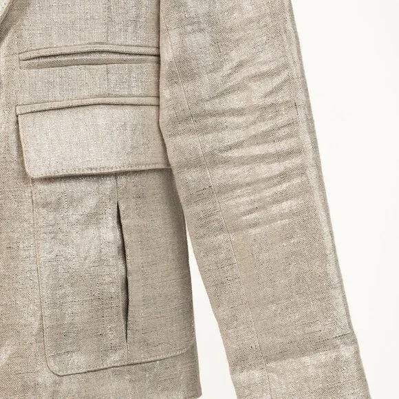 Smythe Spring 2020 Pewter Peaked Lapel Blazer - Picture 6 of 10